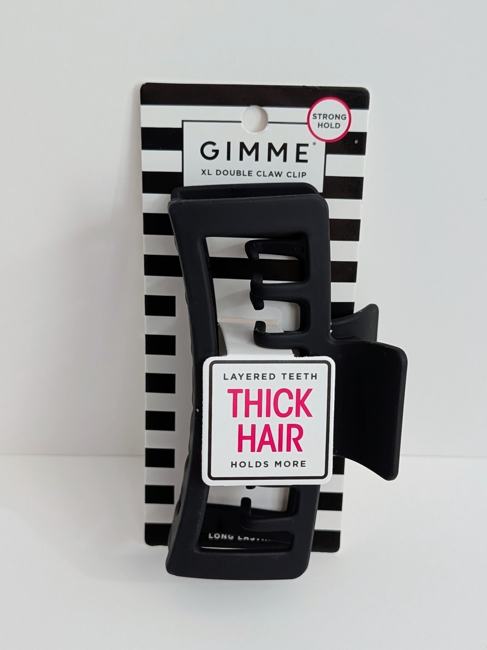 GIMME XL Double Claw Clip For Thick Hair - Black